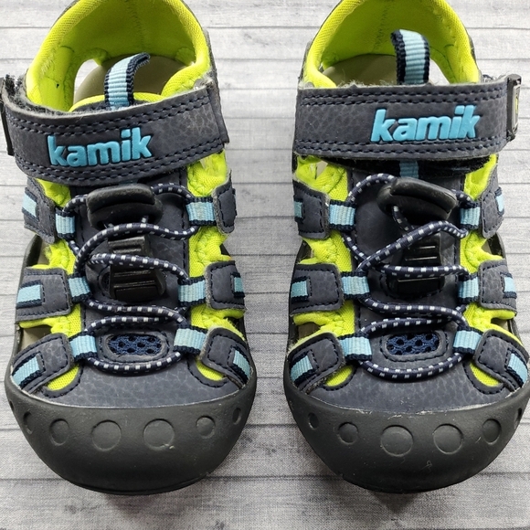 Kamik Toddler Size 11 Blue Gray Crab Water Sandals Closed Toe - Picture 3 of 10